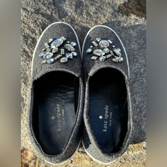 Kate Spade embellished slip on sneakers - Picture 2 of 8